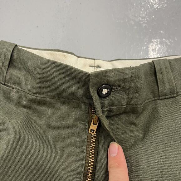 Vintage 60s Sears Green Sanforized Workwear Chinos 33x28 - Picture 4 of 4